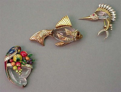 Lot 380 - Group of Three Coro Craft Jelly Belly Pins...