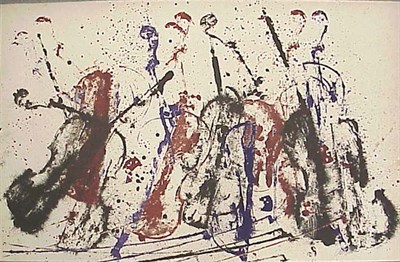 Lot 12 - Arman [VIOLINS] Six color lithographs, signed...