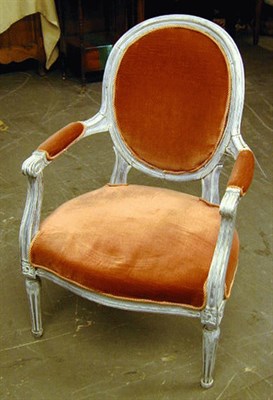 Lot 2 - Pair of Louis XVI Style Painted Beechwood...