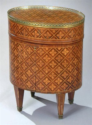 Lot 127 - Louis XVI Marquetry-Inlaid Walnut Cellaret The...