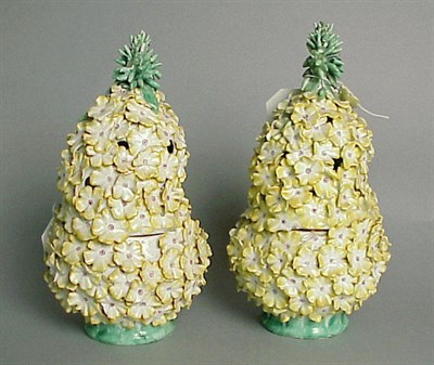 Lot 27 - Pair of English Porcelain Potpourri Vases 19th...