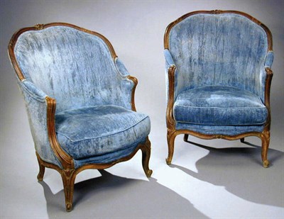 Lot 34 - Pair of Louis XV Beechwood Bergeres Mid 18th...