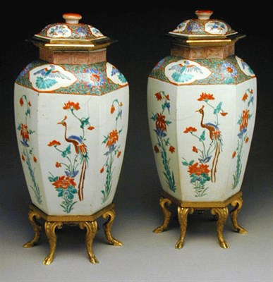 Lot 136 - Pair of Kakiemon 'Hampton Court' Jars and...