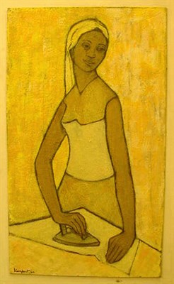 Lot 22 - Wanda Korybut Born 1907 LAUNDRESS Signed and...