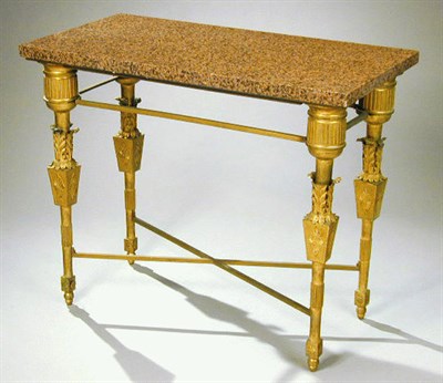 Lot 33 - Louis XVI Style Gilt-Bronze Side Table The...