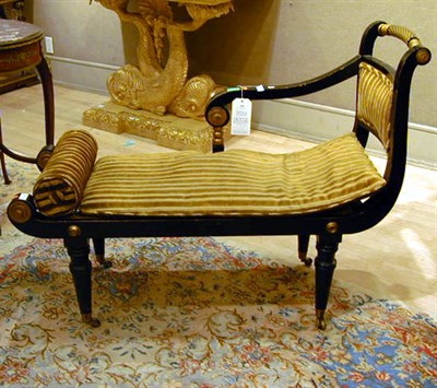 Lot 558 - Regency Style Ebonized and Parcel Gilt...