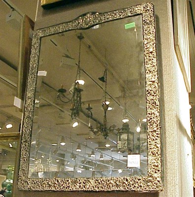Lot 373 - Silver Plate Framed Mirror