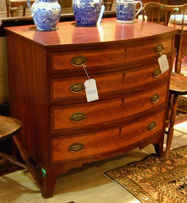 Lot 386 - Federal Inlaid Mahogany and Birch Bow-Front...