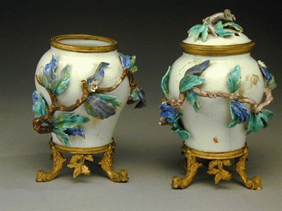 Lot 139 - Pair of Gilt-Bronze Mounted Chantilly...