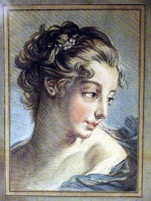 Lot 18 - French School 19th Century HEAD OF WOMAN,...