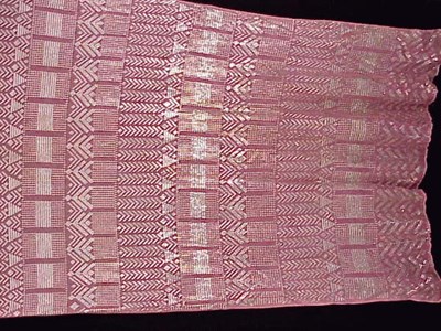 Lot 1148 - Dusty Rose and Silver Egyptian Shawl 1920s...