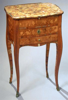 Lot 104 - Louis XV Marquetry Inlaid Fruitwood Chiffonier...