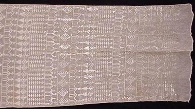 Lot 1150 - Ivory and Silver Egyptian Shawl 1920s With...