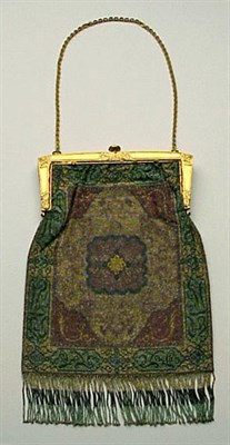 Lot 1058 - Aluminum Bead Carpet Pattern Evening Bag...