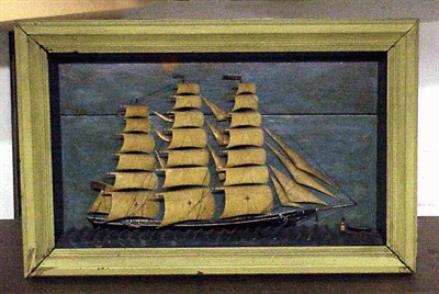 Lot 311 - Shadow Box of the Clipper Ship Mabel Set on...
