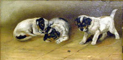 Lot 56 - Three decorative paintings (i) ARTIST AT HIS...