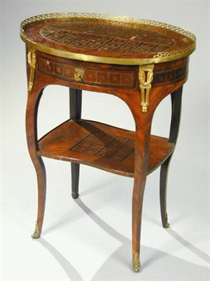 Lot 132 - Transitional Louis XV/XVI Kingwood Parquetry...