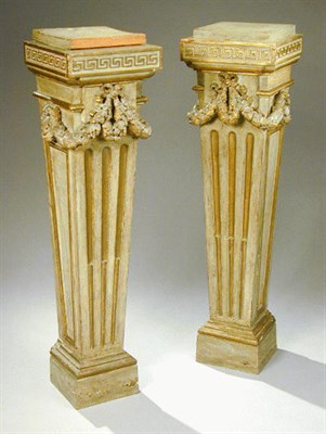Lot 114 - Pair of Louis XVI Style Gilt-Decorated and...