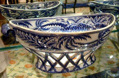 Lot 58 - Pair of English Blue and White Porcelain...