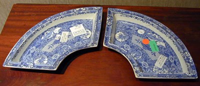 Lot 57 - Pair of English Blue and White Porcelain Dishes
