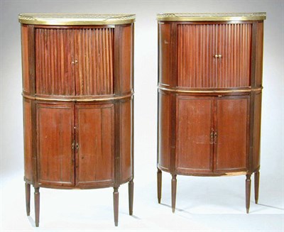 Lot 86 - Pair of Louis XVI Mahogany Side Cabinets Late...