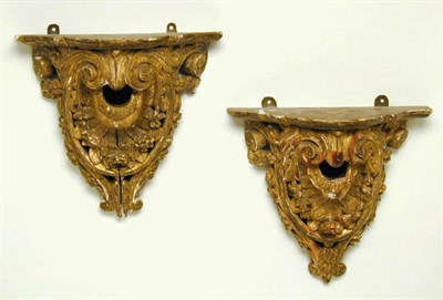 Lot 123 - Pair of Louis XV Gilt-Wood Brackets Mid 18th...