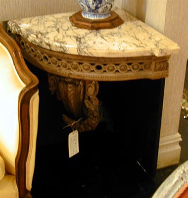 Lot 21 - Louis XVI Gray Painted Beechwood Corner...