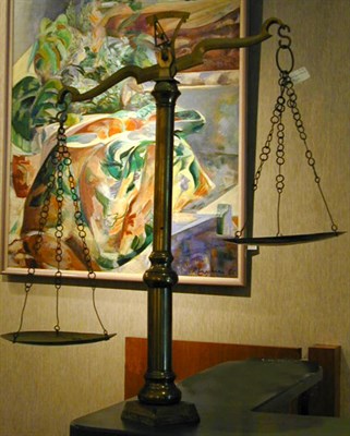 Lot 6 - English Brass Scale Late 19th century The...