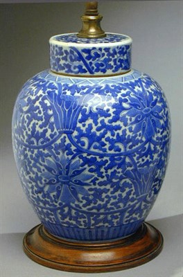 Lot 111 - Chinese Blue and White Porcelain Ginger Jar...