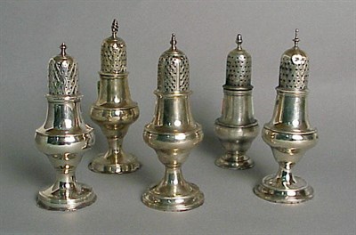 Lot 51 - Assembled Group of Five George III Silver...