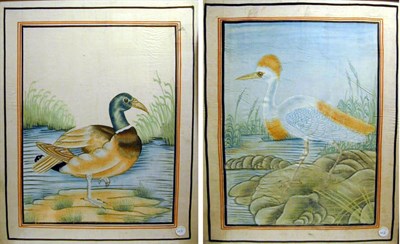 Lot 35 - Group of Five Framed Chinese Painted Silk...