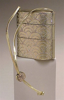 Lot 1096 - Judith Leiber Gold Kid Tripartite Evening Bag...