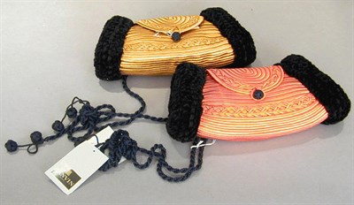 Lot 1101 - Two Lanvin Muff Purses Each of silk cord...