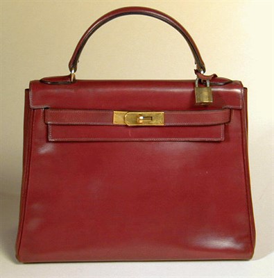Lot 999 - Hermes Wine Red Kelly Bag Early 1960s With...
