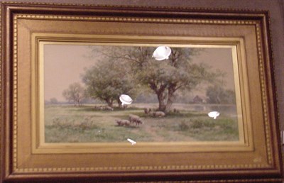 Lot 67 - Carl Weber American, 1850-1921 SHEEP GRAZING...