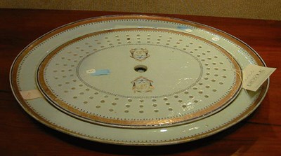 Lot 313 - Chinese Export Porcelain Platter and Liner...