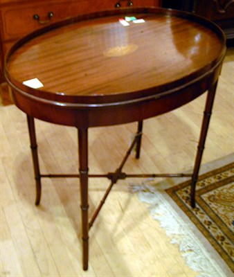 Lot 231 - Georgian Style Inlaid Mahogany Tray on Stand