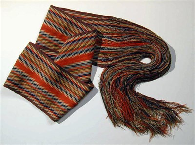 Lot 131 - Eastern Woodlands Wool Sash Probably Lorette...