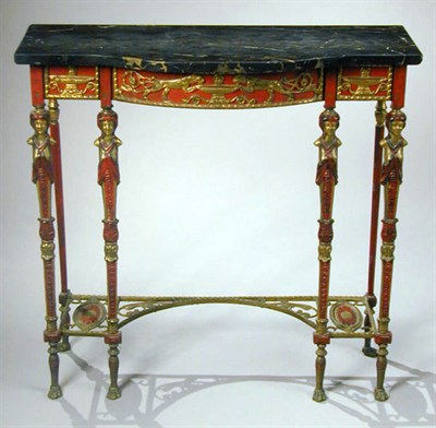 Lot 201 - Art Deco Painted Bronze Console The...