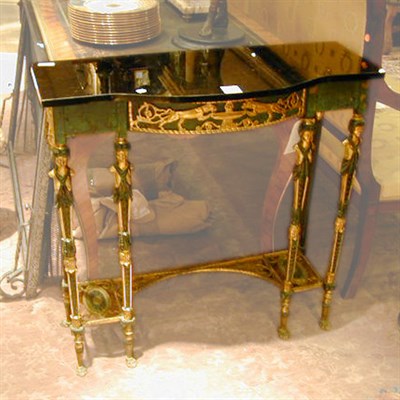 Lot 202 - Art Deco Painted Bronze Console The...