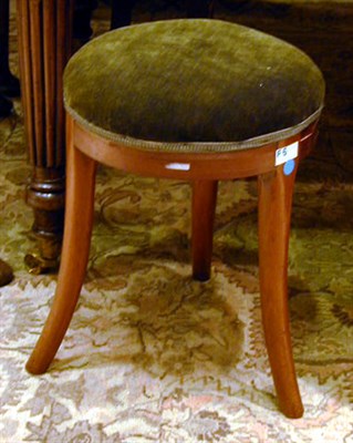 Lot 543 - Pair of Continental Neoclassical Fruitwood Stools
