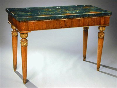 Lot 509 - Italian Neoclassical Parcel Gilt Walnut...