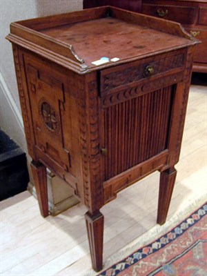Lot 550 - Provincial Louis XVI Walnut Bedside Cabinet...