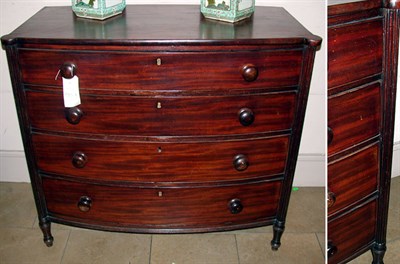 Lot 148 - Regency Mahogany Bow Front Chest of Drawers