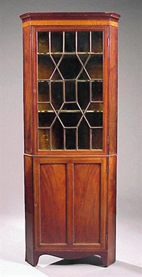 Lot 339 - George III Inlaid Mahogany Corner Cabinet Late...