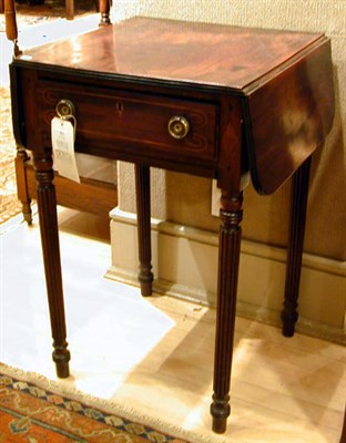 Lot 451 - Regency Inlaid Mahogany Drop-Leaf Side Table...