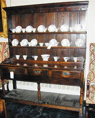 Lot 206 - Provincial George III Oak Welsh Dresser The...