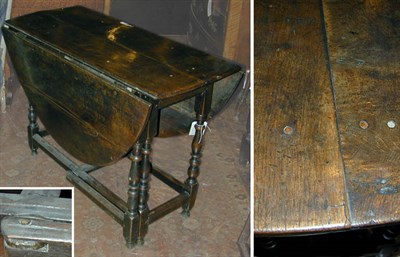 Lot 174 - Provincial George III Oak Gate-Leg Table 18th...