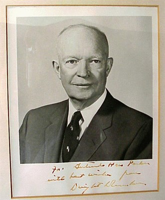 Lot 273 - EISENHOWER, DWIGHT Bust length photograph, 10...