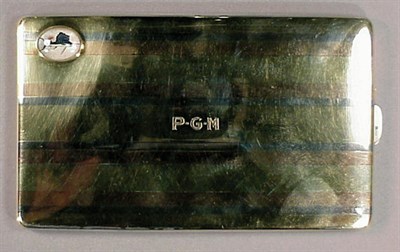 Lot 359A - Gold and Sterling Silver Cigarette Case...